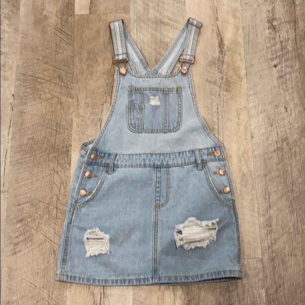 forever 21 jean overall dress